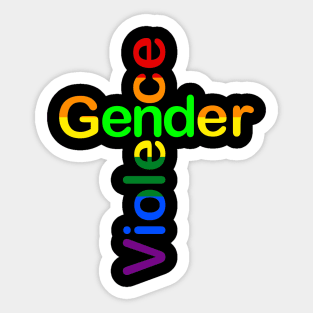 End gender violence LGBT Sticker